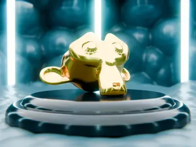 Modular Commercial Environment V1 - Scene for Blender 3D model