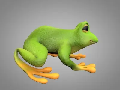 Frog or toad Low-poly 3D model