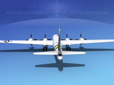 Boeing B-29 Superfortress Miss Angelica 3D model