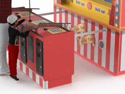 Carnival Shooting Game with Characters 3D model purchase