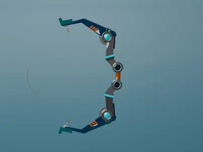 SCI-FI anime bow Free low-poly 3D model