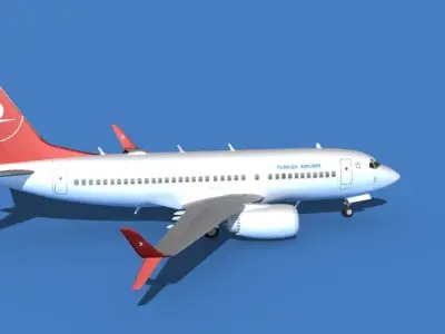 Boeing 737 MAX 7 Turkish Airlines 3D model