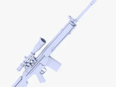G3A3 Scoped Low-poly 3D model