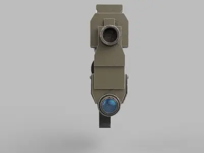 revolver gun Low-poly 3D model