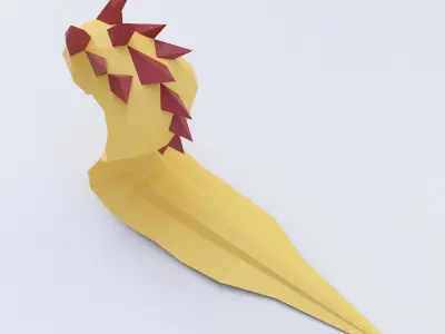 Snake fantasy 3d model Low-poly 3D model