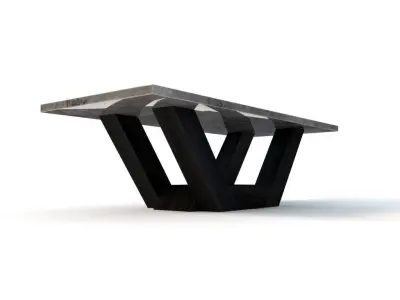 Table stone marble 3D model