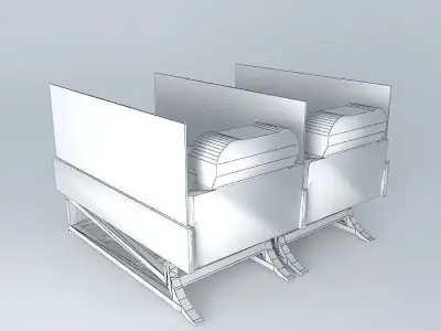 First Class Airplane Seats Free 3D model