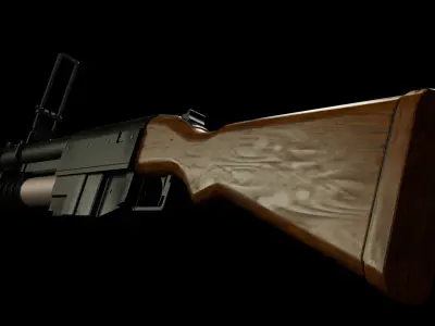 China Lake Grenade Launcher Low-poly 3D model