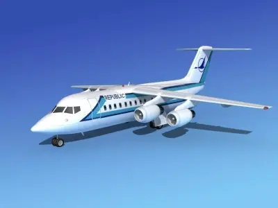 BAe 146-200 Republic 3D model
