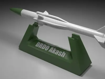 Rocket Missile DRDO Akash Low-poly 3D model