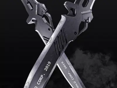 Cell Knife Low-poly 3D model