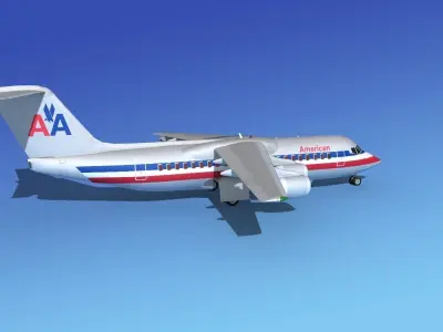 BAe 146-300 American Airlines 3D model