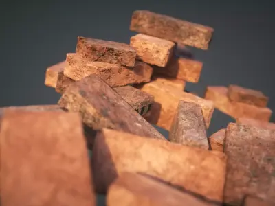 Bricks pack Low-poly 3D model