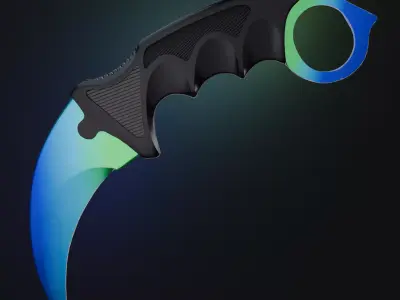 Karambit Knife Game Ready PBR Low Poly Low-poly 3D model