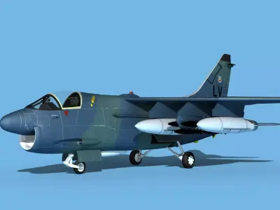 Chance Vought A-7E Corsair II V11 USAF 3D model