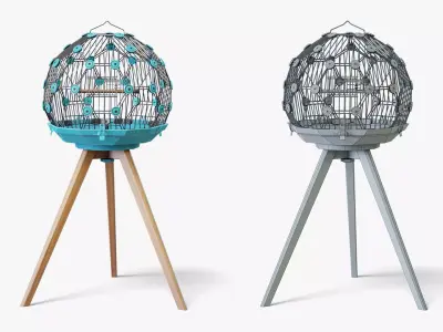 Birdcage Geo Low-poly 3D model