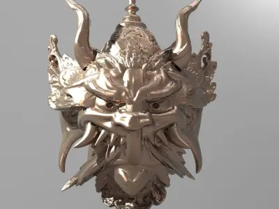 War God Baroque Mask 3  3D model