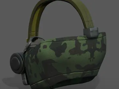 Gas mask respirator scifi futuristic 3d  Low-poly 3D model 46