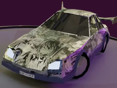 LowPoly Sport Car Free low-poly 3D model