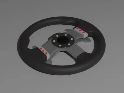 Electronic gaming steering wheel for pc Free 3D model
