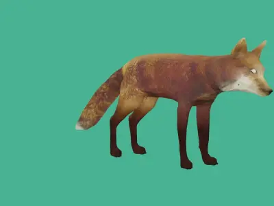 fox lowpoly 3d model 3D model