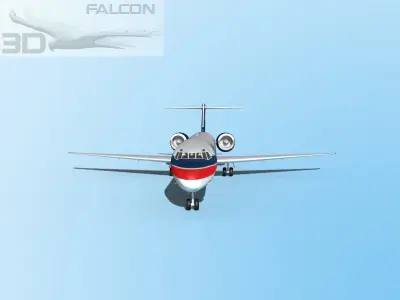 Falcon3D MD-80 AeroMexico 3D model