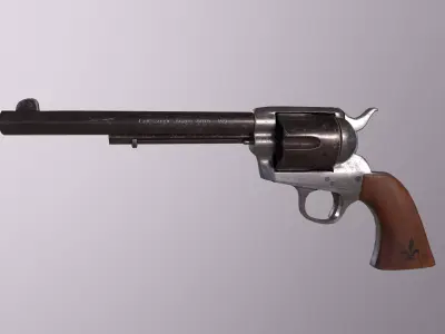 Colt Single Action Army Free low-poly 3D model