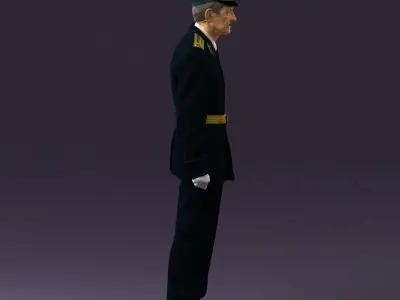 Old man in veteran suit 0915 3D model