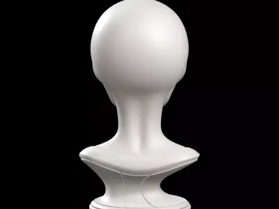 Alien Grey Bust 3D print model
