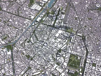 Brussels Low-poly 3D model