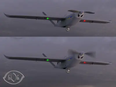 Ukrainian UAV GOR Tactical military reconnaissance drone  3D model