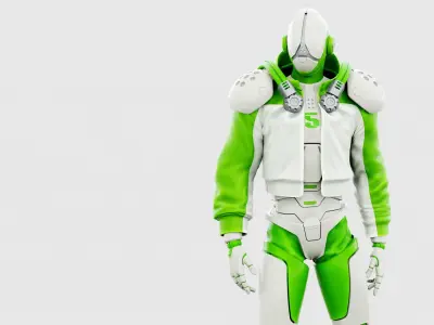 CYBORGTOPIA B-6  Rigged for Unreal Engine - Unity - MIXAMO 3D model