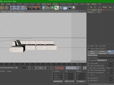 sofa L shape  Free 3D model