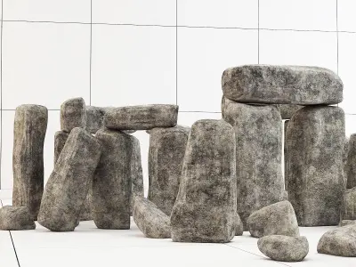 Stone block collection 3D model