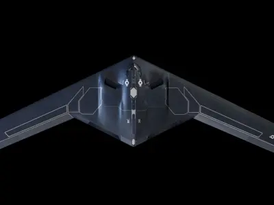 B-21 Raider  Concept American strategic bomber Low-poly 3D model