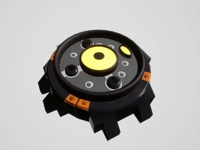 Sci-fi sticky mine Free low-poly 3D model