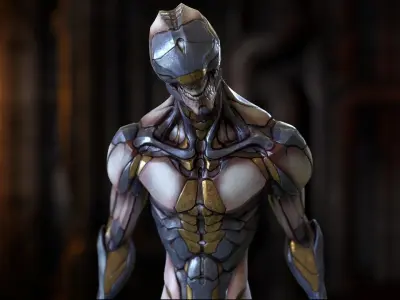 Free Biomechanical Mutant Free low-poly 3D model