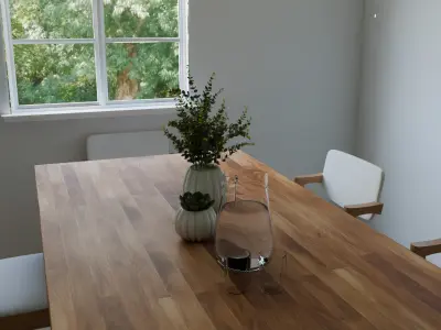 Dining Set 9 B2C Franki 3D model