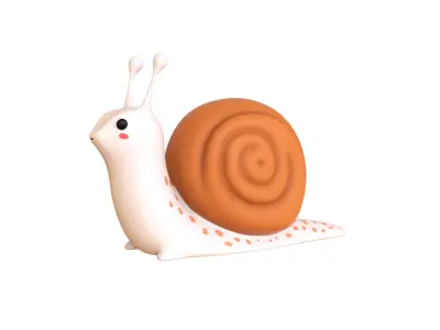 Cartoon Snail v005 - 3D Model Low Poly Low-poly 3D model