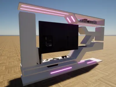 Estante de TV moderno estilo futurista Free 3D model