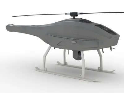 UAV Saab Skeldar V200 Low-poly 3D model