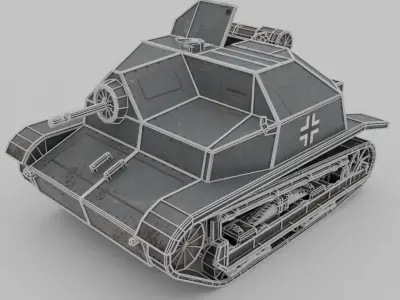 PzKpfw TKS p Low-poly 3D model