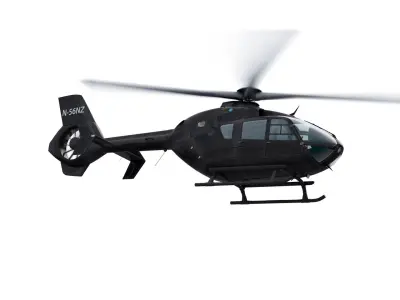 Eurocopter EC 135 Black Helicopter 3D model