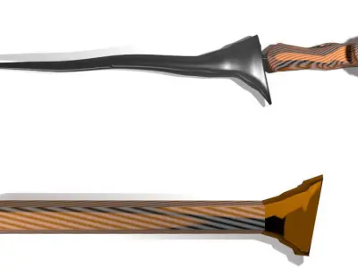 Keris Melayu 3D model
