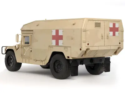 Humvee Military M996A1 Ambulance 2004 3D model