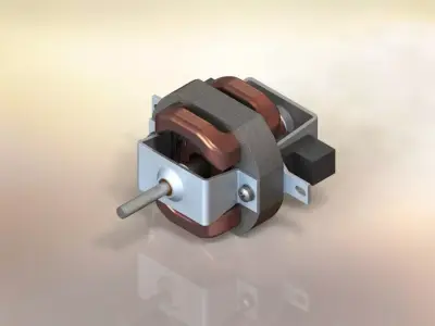 AC motor of hair dryer 3D model