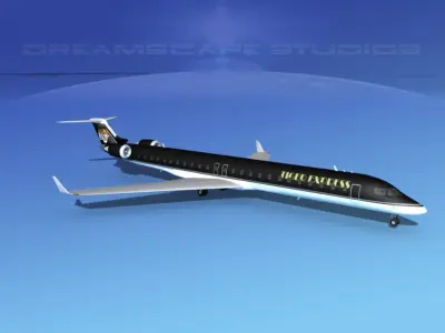 Bombardier CRJ1000 Tiger Express 3D model