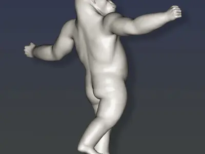 Standing gorilla on base - Free 3D print model