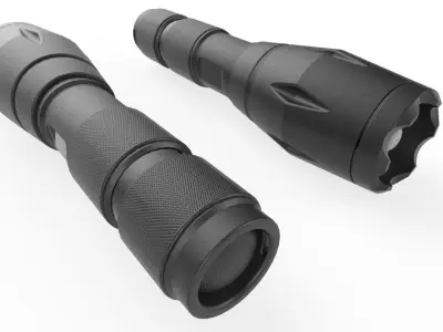 Flashlight M1 Low-poly 3D model