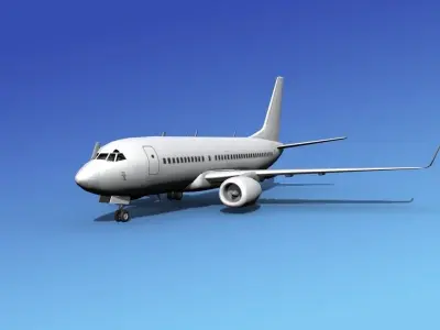 Boeing 737-700ER Unmarked 3 3D model